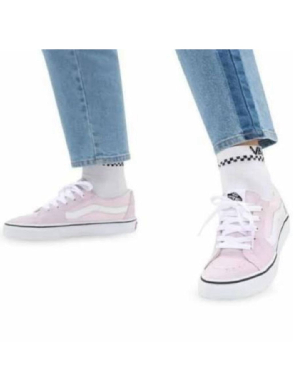 Vans Sk8-Low Rose/Beige Canvas/Suede Unisex Athletic Shoes 4 M 5.5 W